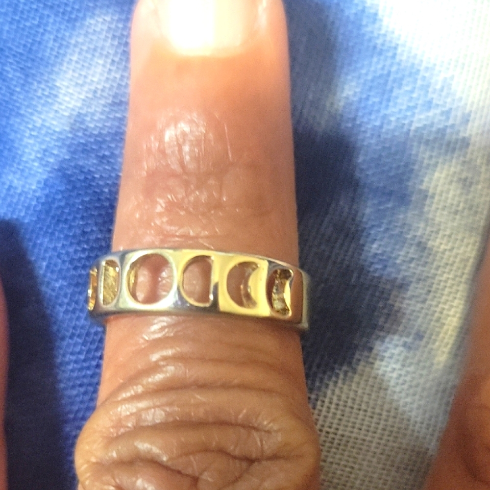 Gold and Silver Moon Phase Ring